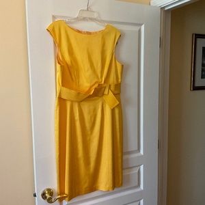 David Meister satin yellow dress size 12. New without tag!